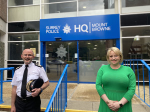 Surrey PCC Lisa Townsend PCC Lisa Townsend and Chief Constable Gavin Stephens