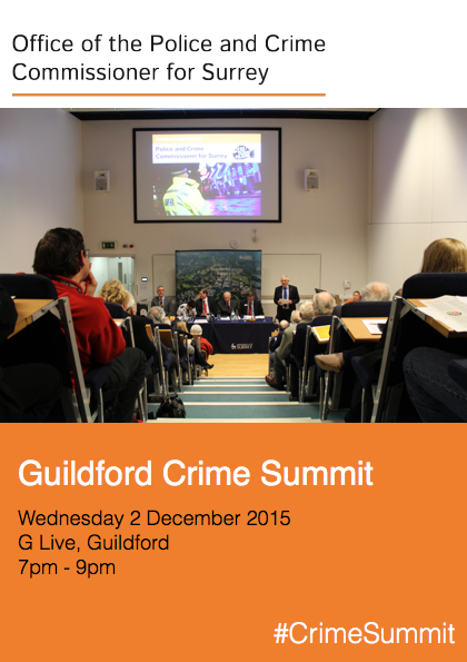 Surrey Police and Crime Commissioner holds Crime Summit in Guildford