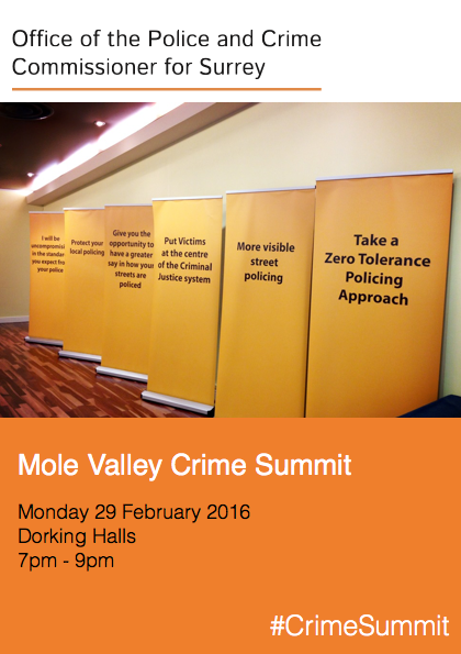 Police and Crime Commissioner holds Crime Summit in Mole Valley