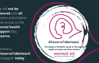 Campaign image for Women's Aid Deserve To Be Heard cam