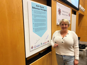 Commissioner signs up to principles to mark ASB Awareness Week