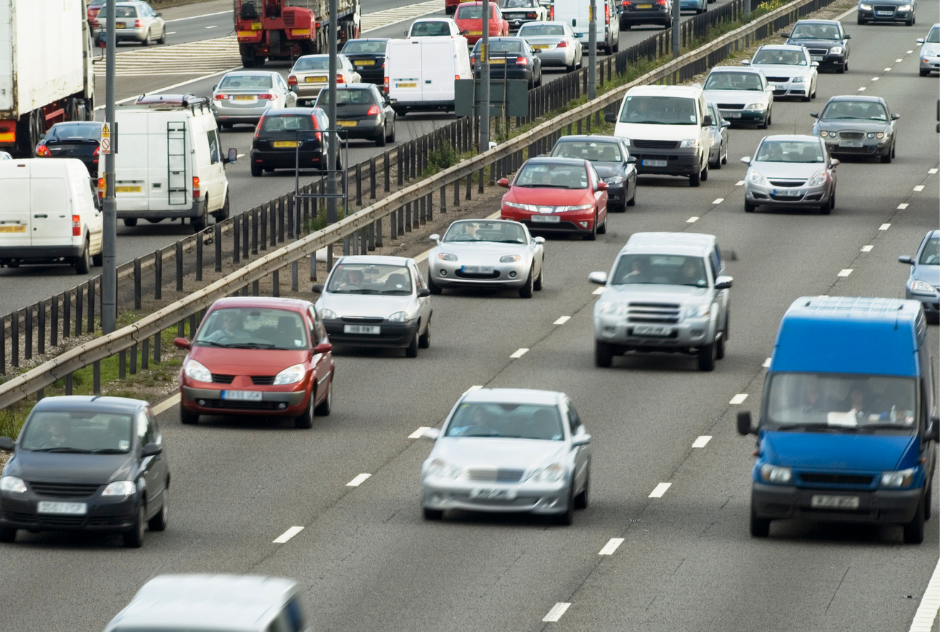 cars on a motorway