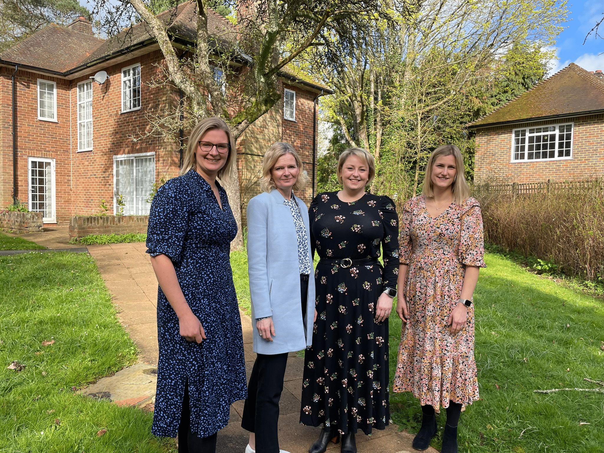 Police and Crime Commissioner Lisa Townsend and colleagues in sunny outside photo