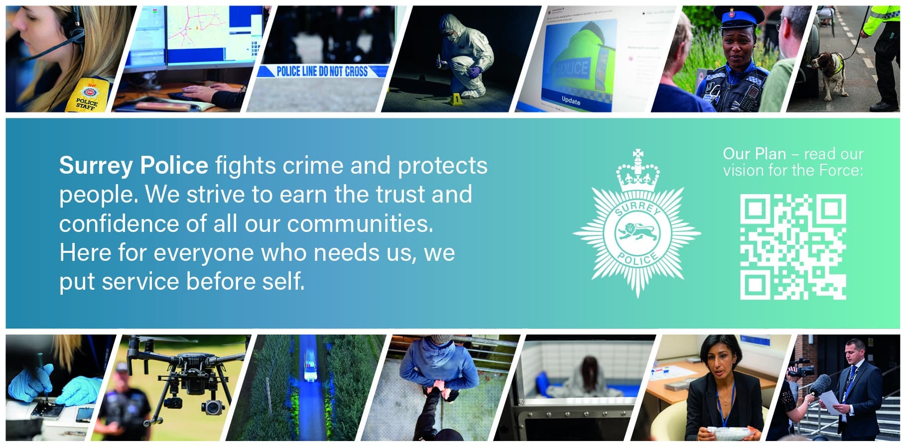 Surrey police recruitment advert banner