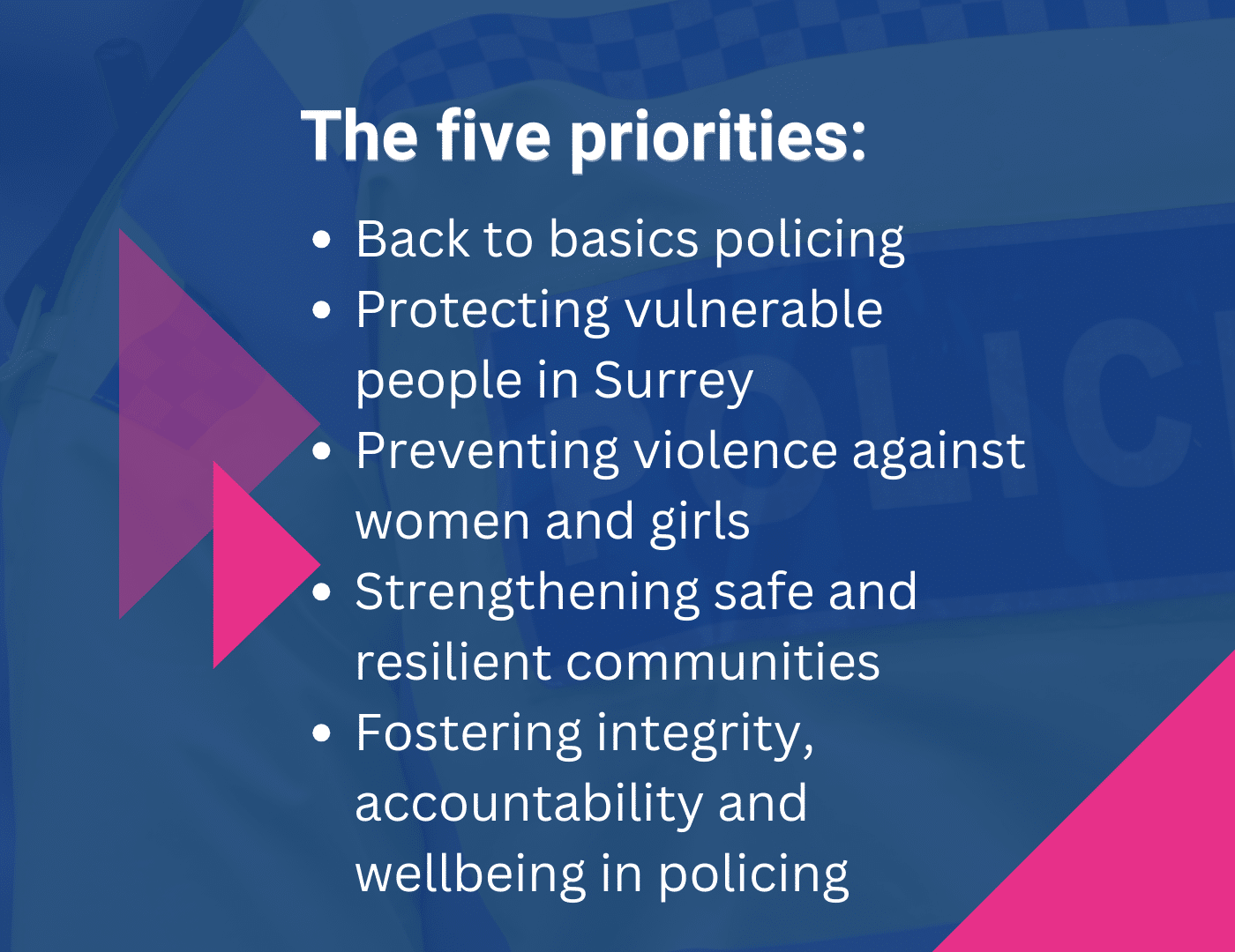 Police and Crime Plan priorities - Office of the Police & Crime ...